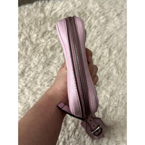 Banana Republic Pink Soft Leather Wristlet Clutch W Cuff Wallet Bag Pouch - Picture 6 of 11